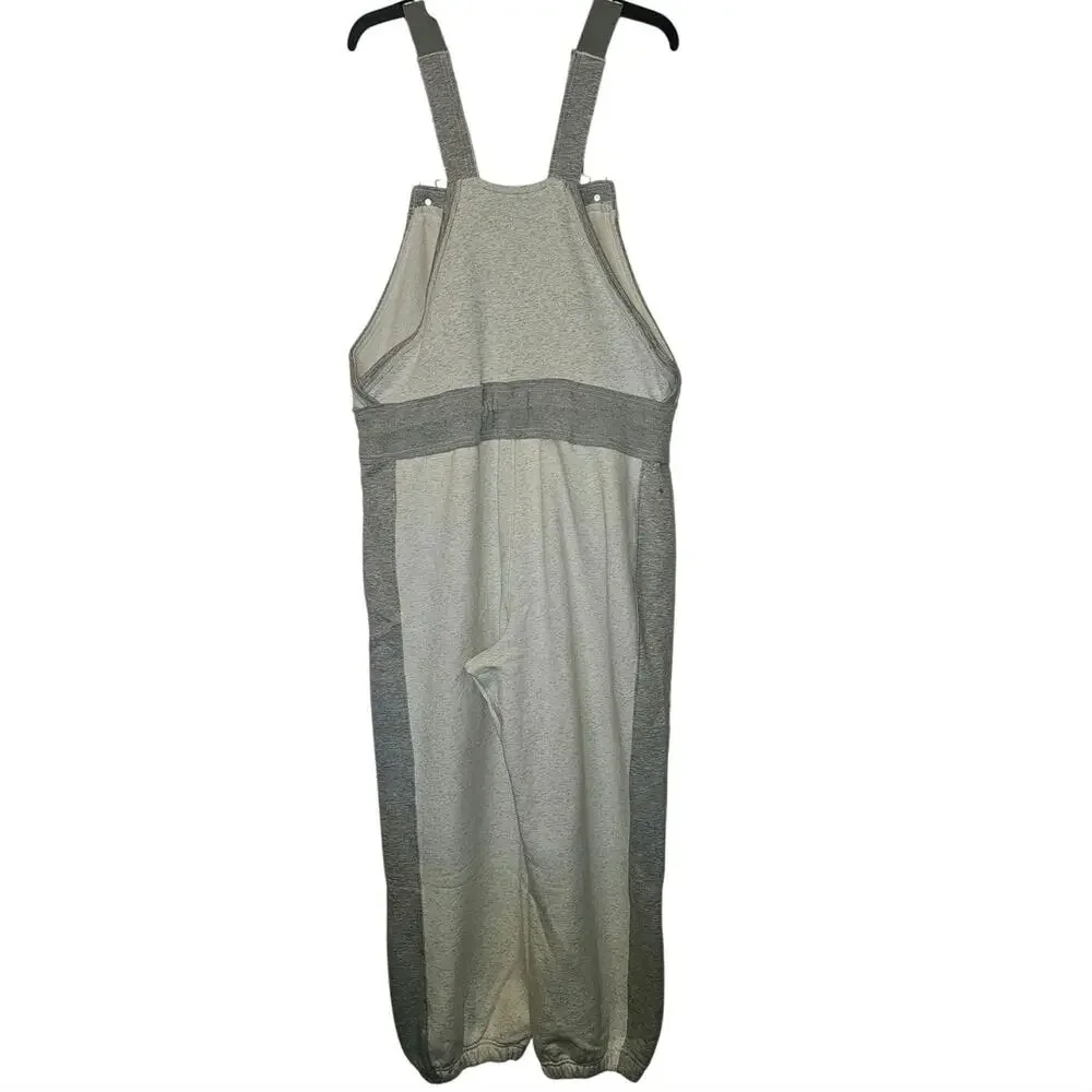 New Free People MOVEMENT Making It Overalls $168 X-LARGE Heather Grey Combo - Picture 6 of 7